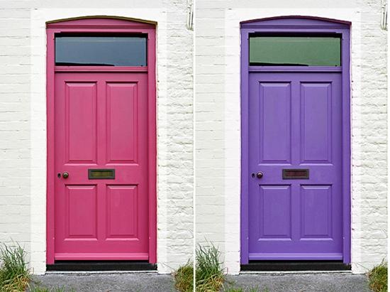 hot-pink-and-purple-door