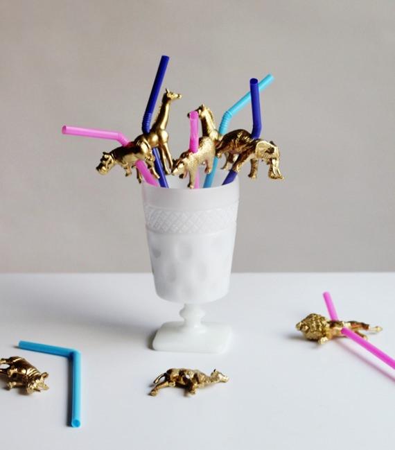 diy gold animal straws_mini