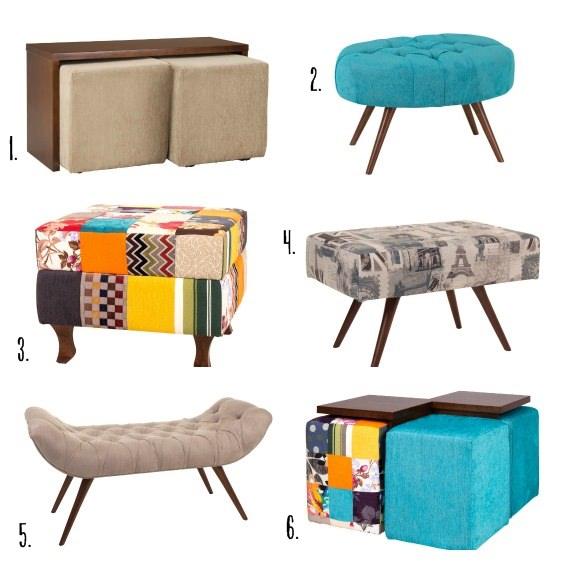 Puffs como mesa de centro